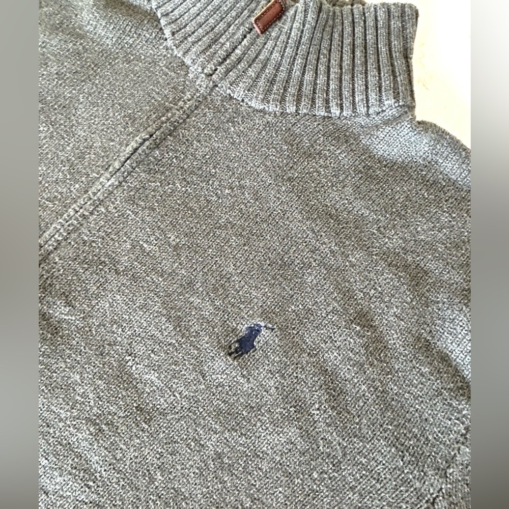 POLO Ralph Lauren Men’s Quarter-Zip 100% Cotton Sweater Sz XXL (men’s) - Picture 3 of 10